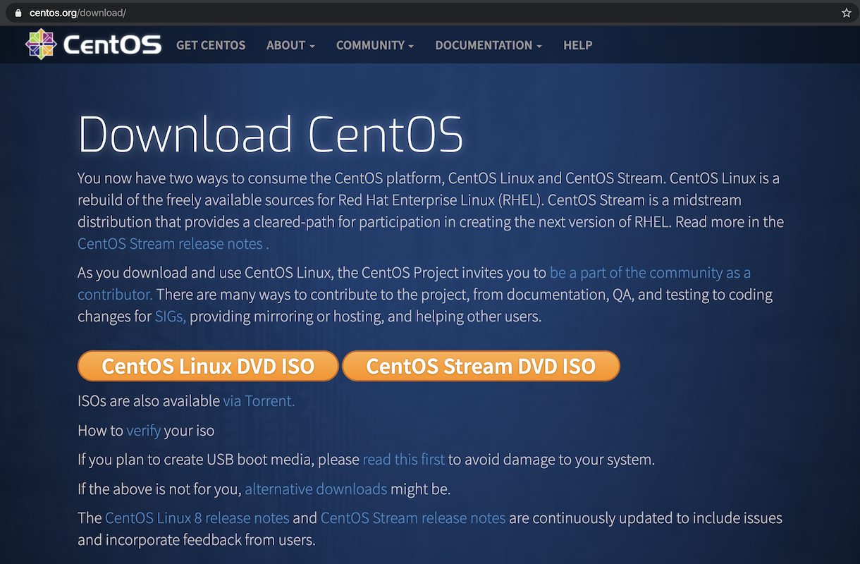 Download CentOS