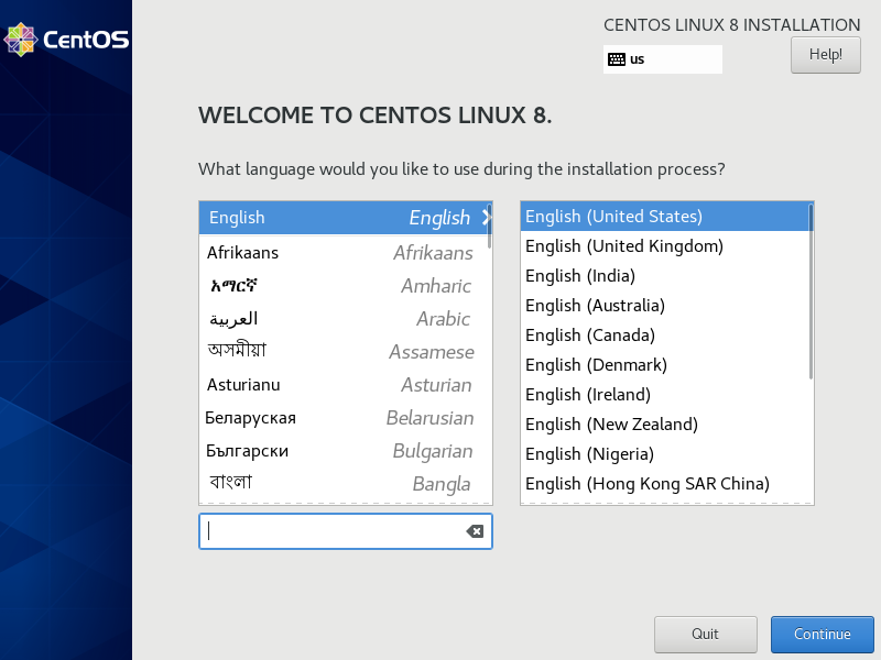 Welcome-to-CentOS-Linux-8